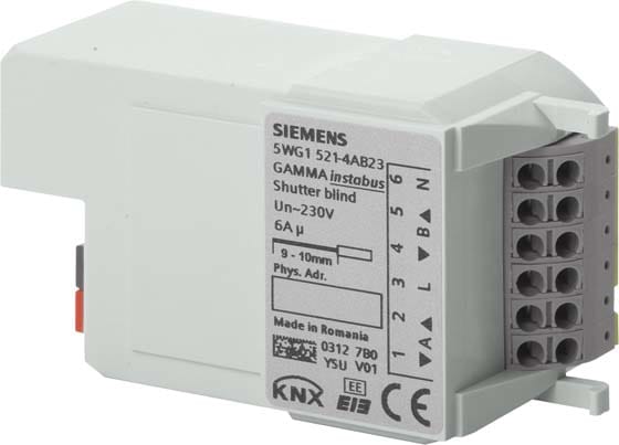 SIEMENS - BUILDING T BCT5WG1521-4AB23 ATTUATORE TAPPARELLE RL 521/23 2X230V 6A