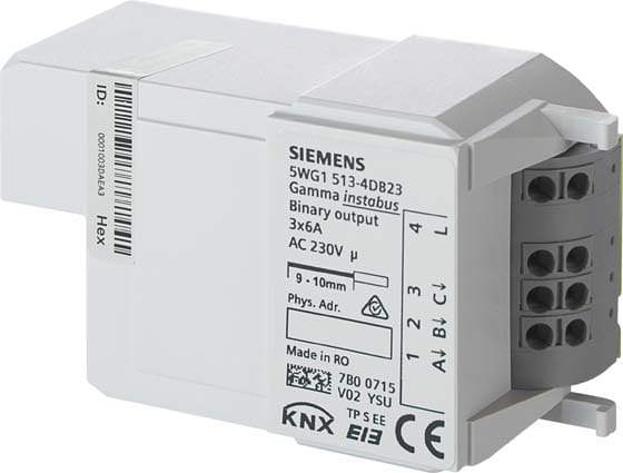 SIEMENS - BUILDING T BCT5WG1513-4DB23 USCITA BINARIA RL 513/23 3X230V 6A