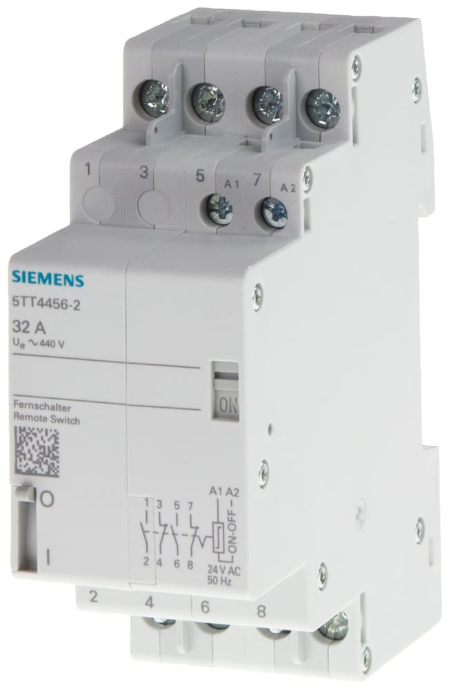 SIEMENS - SIE5TT44560 Interruttore con comando a distanza, contatto per 32 A con tensione AC 230 V, 2NO 2NC