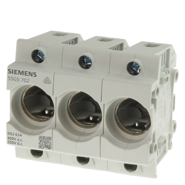 SIEMENS SIE5SG5702 BASE NEOZED D02 3P 63A 400/250VC.A./C.C.