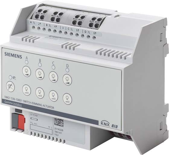 SIEMENS - BUILDING T BCT5WG1536-1DB31 ATTUATORE DIMMER N536D31 4X 1-10VDC 16A
