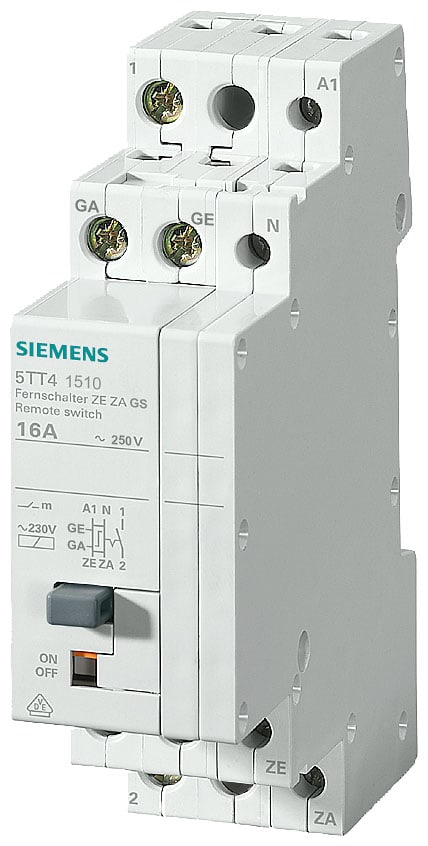 SIEMENS - SIE5TT41522 Interruttore con comando a distanza con 2 contatti NO, circuito centrale e di gruppo, contatto per AC 230 V
