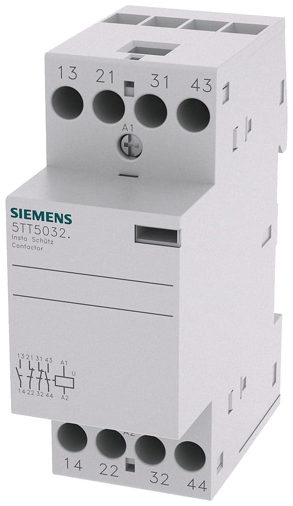 SIEMENS - SIE5TT58320 Contattore INSTA con 2 contatti NO e con 2 contatti NC, contatto per AC 230 V, 400 V 25 A