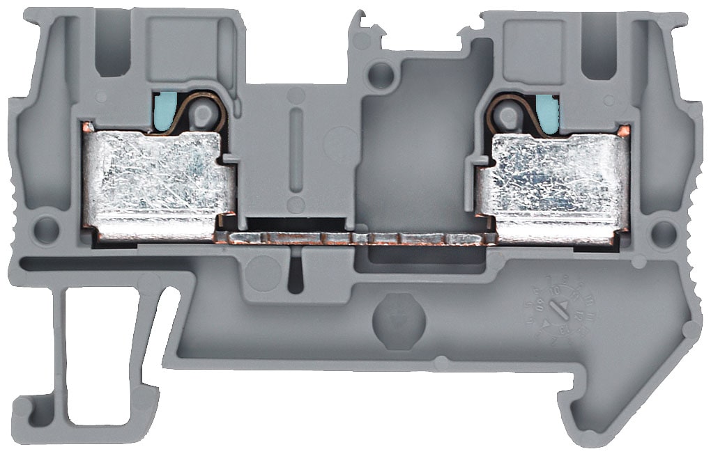 SIEMENS - SIE8WH60000AG00 Morsetto passante 4 mm², larghezza 6,2 mm, grigio