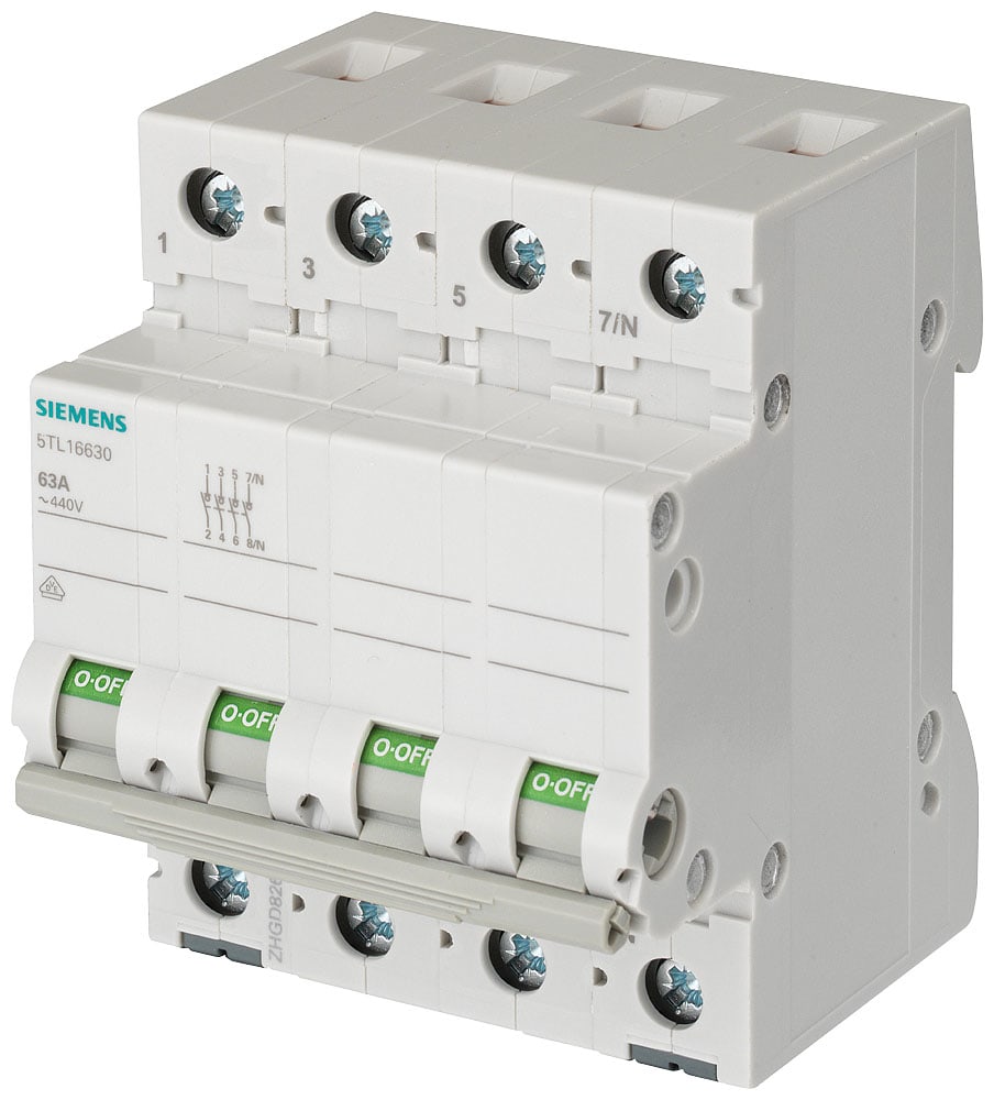 SIEMENS - SIE5TL16800 Interruttore ON/OFF 80 A 3 poli+N