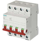 SIEMENS - SIE5TL16631 Interruttore ON/OFF 63 A 3 poli+N, con leva rossa