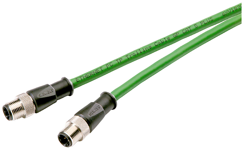 SIEMENS - SIE6XV18708AN10 Cavo IE; 2 x M12;2x2;10 m;2 x D-cod.;IP65,IP67;Cat5e;PVC; mediamente robusto