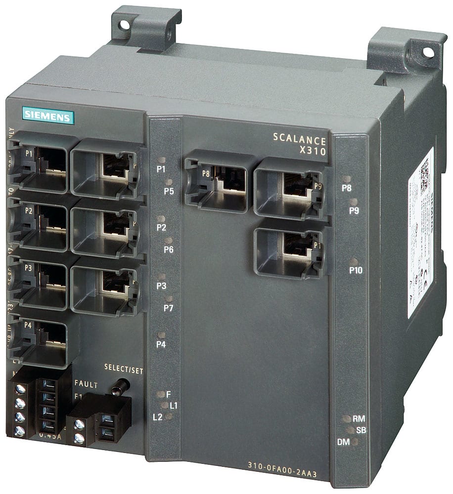 SIEMENS - SIE6GK53100FA102AA3 SCALANCE X310, managed switch di Layer 2, 10x RJ46