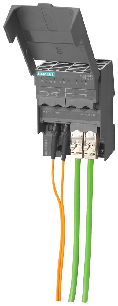 SIEMENS - SIE6GK52061BC002AF2 SCALANCE XF206-1, managed flat switch di Layer 2, 6x RJ45, 1x multimode ST/BFOC