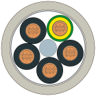SIEMENS - SIE6XV18308AH10 ENERGY CABLE 5 WIRE SOLD BY THE M