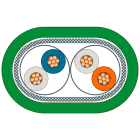 SIEMENS - SIE6XV18502HH20 Cavo IE TP XP; 2 x RJ45; 2x2; 2 m; Cat5; UL; PVC; mediamente robusto