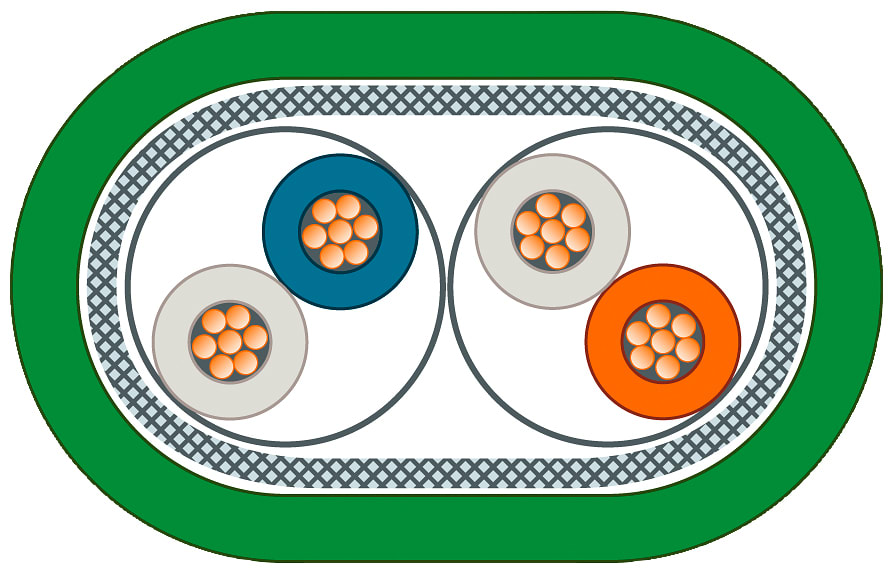 SIEMENS - SIE6XV18502JH60 TP CORD 9/RJ45 6 M