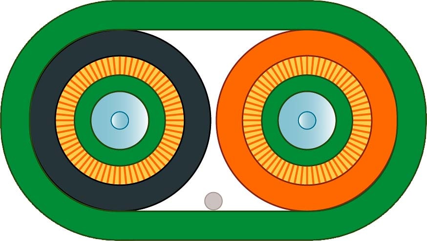 SIEMENS - SIE6XV18736AH05 FO STANDARD CABLE 50/125 0.5 M