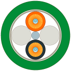SIEMENS - SIE6XV18612A PCF Standard Cable GP 200/230, sezionabile, guaina esterna PVC, UL, a metraggio