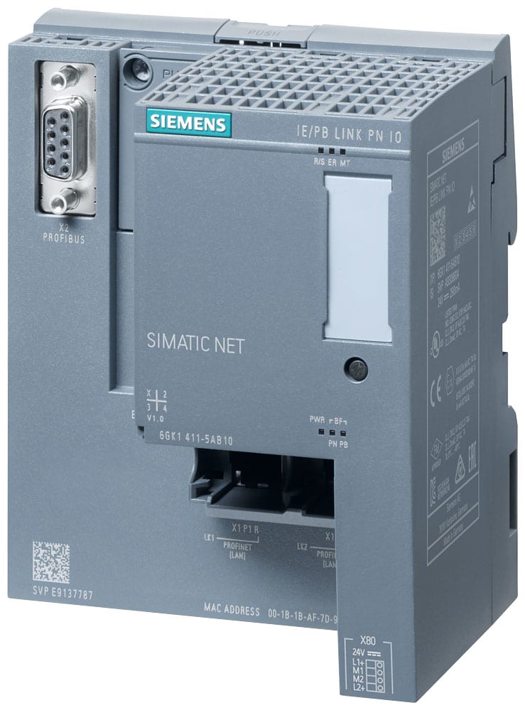 SIEMENS - SIE6GK14115AB10 IE/PB LINK PN IO, accoppiamento tra reti IE e PROFIBUS, con funzionalità PN IO