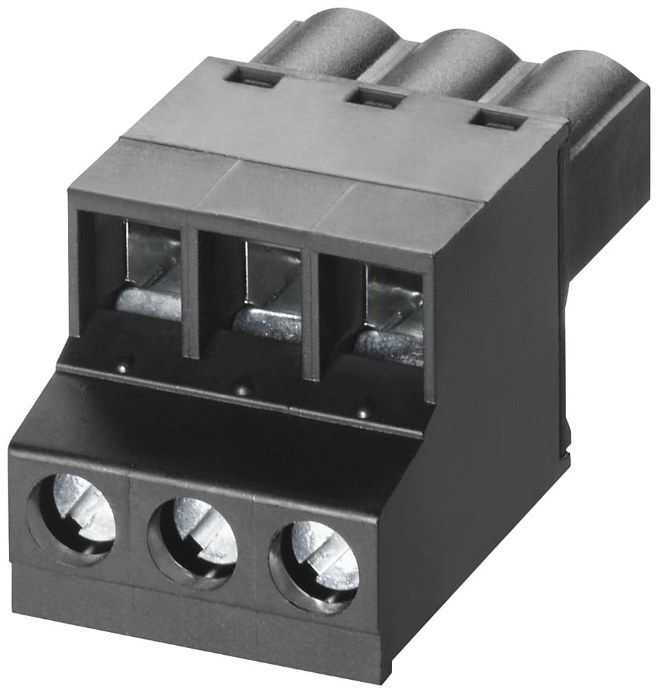 SIEMENS - SIE6GK59801CB000DA5 Blocco morsetti a 3 poli per alim. tensione CP S7-1200, pezzo di ricambio, 5 pz