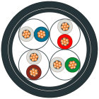 SIEMENS - SIE6XV18782T Cavo IE TP Train; 2 x senza; 4x2;Cat7; senza alogeni; ferrovie; robusto