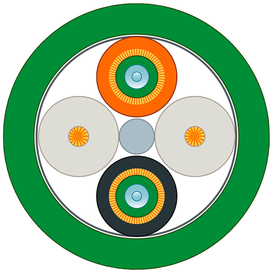SIEMENS - SIE6XV18732C FO Trailing Cable 50/125/1400 (OM 2), sezionabile, multimode, PUR, a metraggio