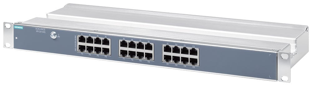 SIEMENS - SIE6GK51240BA003AR3 SCALANCE XR124, unmanaged rack switch workgroup, AC 230 V, 24x RJ45