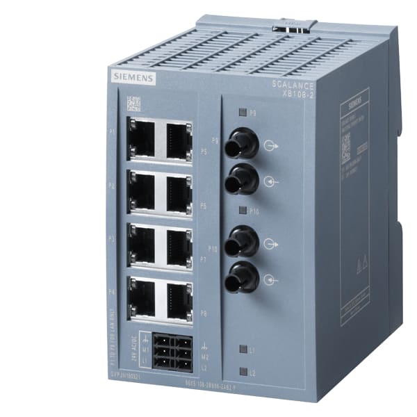 SIEMENS SIE6GK51082BB002AB2 SCALANCE XB108-2 (ST/BFOC)