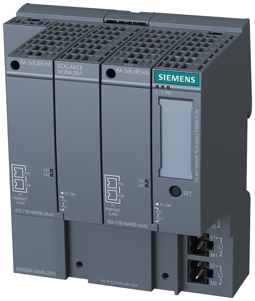 SIEMENS - SIE6GK52040BA002GF2 SCALANCE XF204, managed switch, 4x 10/100 Mbit/s, 2x interfacce BusAdapter