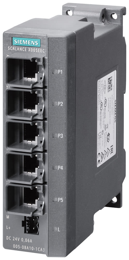 SIEMENS - SIE6GK50050BA101CA3 SCALANCE X005TS, unmanaged switch, 5x RJ45, campo di temperatura esteso