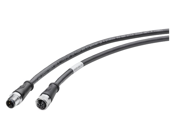 SIEMENS SIE6XV18016DH10 M12 POWER CONNECT. CABLE 1,0 M, L CODED