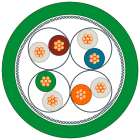 SIEMENS - SIE6XV18703QN10 Cavo IE TP; 2 x RJ45;4x2;10 m;Cat6A; senza alogeni; UL; FRNC; mediamente robusto