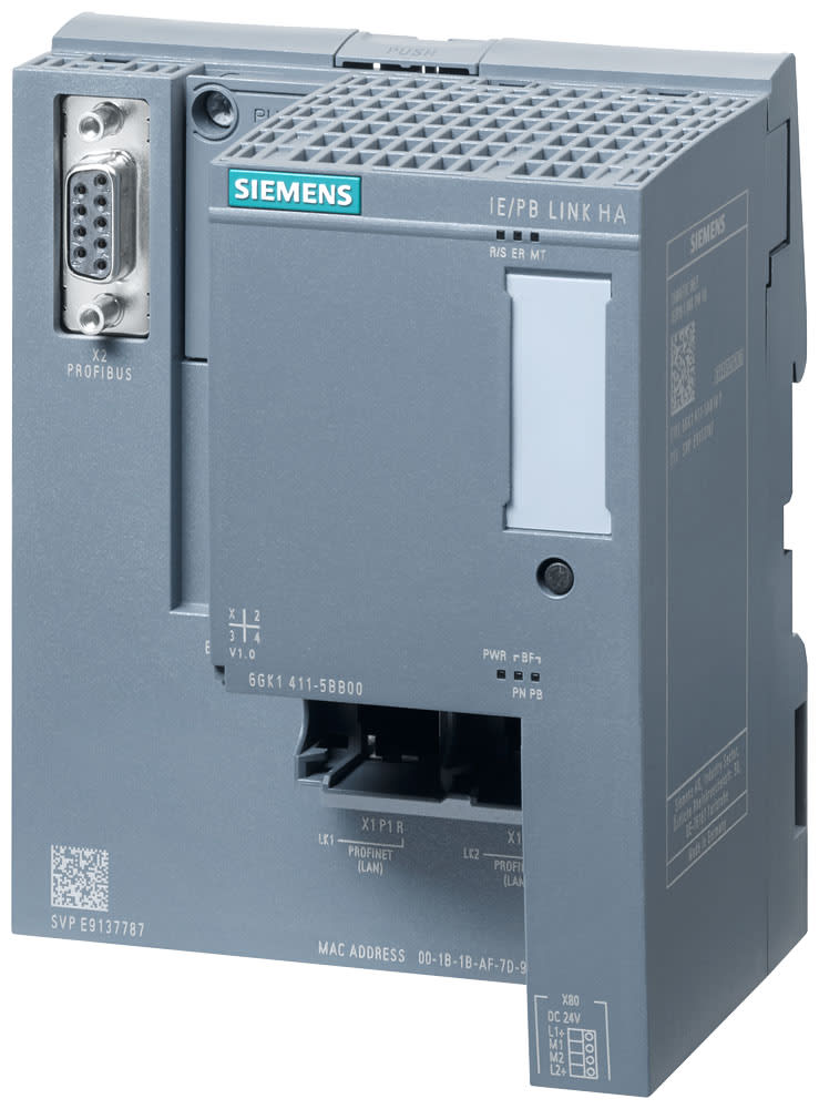 SIEMENS - SIE6GK14115BB00 IE/PB LINK HA, accoppiamento tra reti IE e PROFIBUS, con funzionalità PN IO