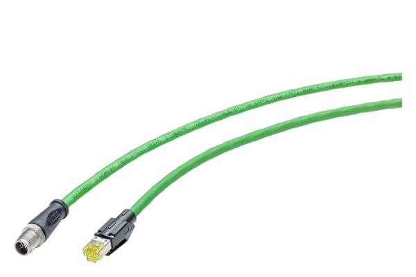 SIEMENS SIE6XV18785TH20 IE TP CORD M12-180/RJ45-180 (4X2, 2 M)
