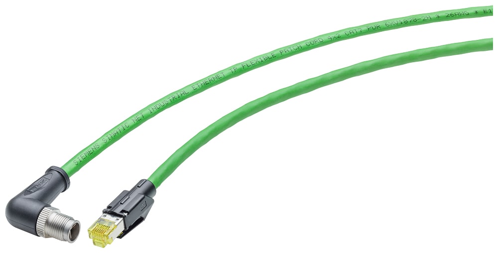 SIEMENS - SIE6XV18785SH10 IE TP CORD M12-90/RJ45-180 (4X2, 1 M)