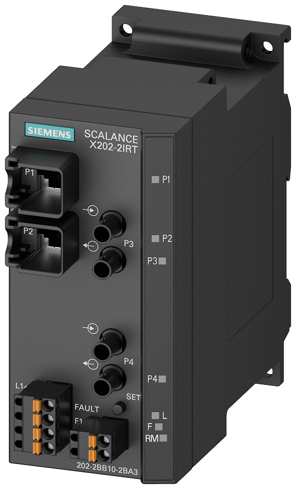 SIEMENS - SIE6GK52022BB102BA3 SCALANCE X202-2IRT, managed switch di Layer 2, 2x RJ45, 2x multimode BFOC