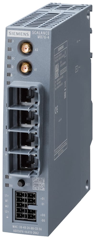 SIEMENS - SIE6GK58764AA102BA2 SCALANCE M876-4, router 4G (Ethernet<->4G), VPN, firewall, NAT