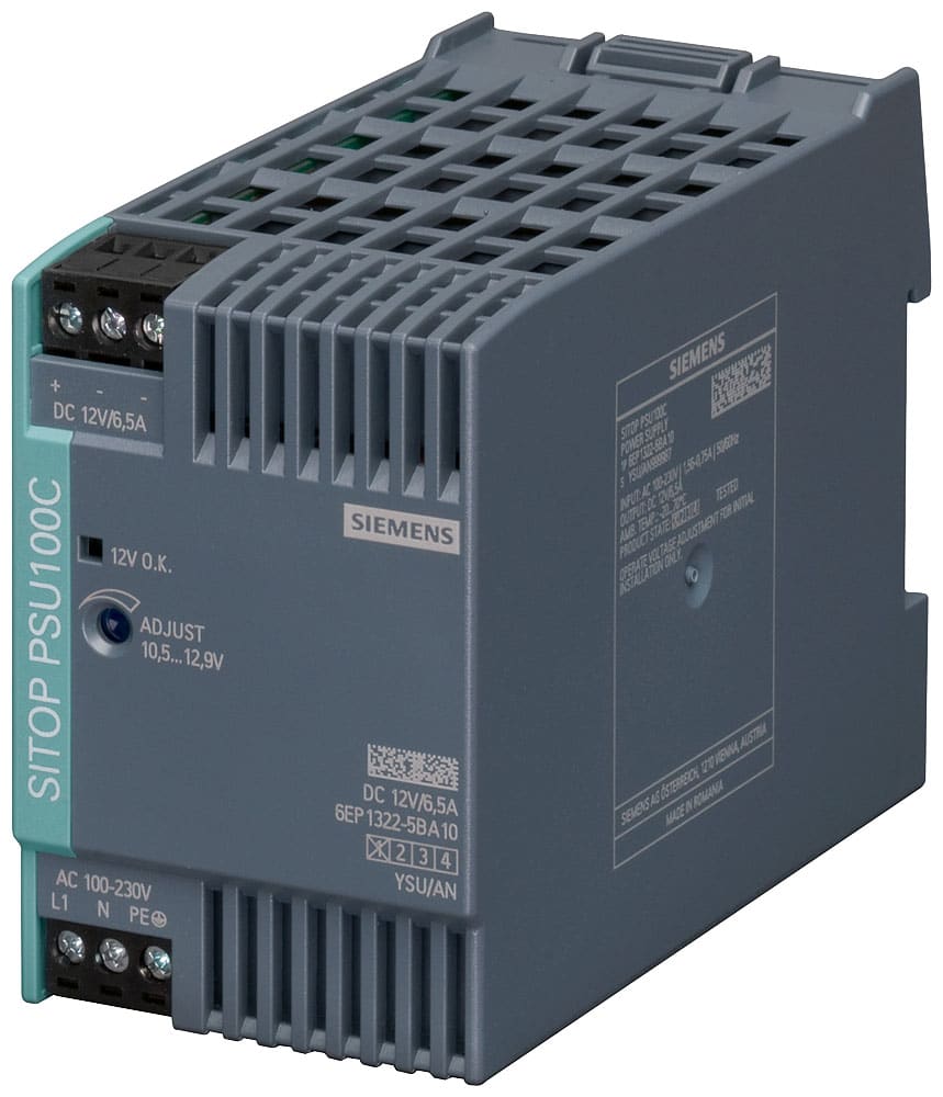 SIEMENS - SIE6EP13225BA10 SITOP PSU100C 1ACDC DC12V 6.5A