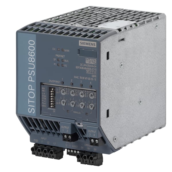 SIEMENS SIE6EP34368MB002CY0 SITOP PSU8600 20A/4X5A PN