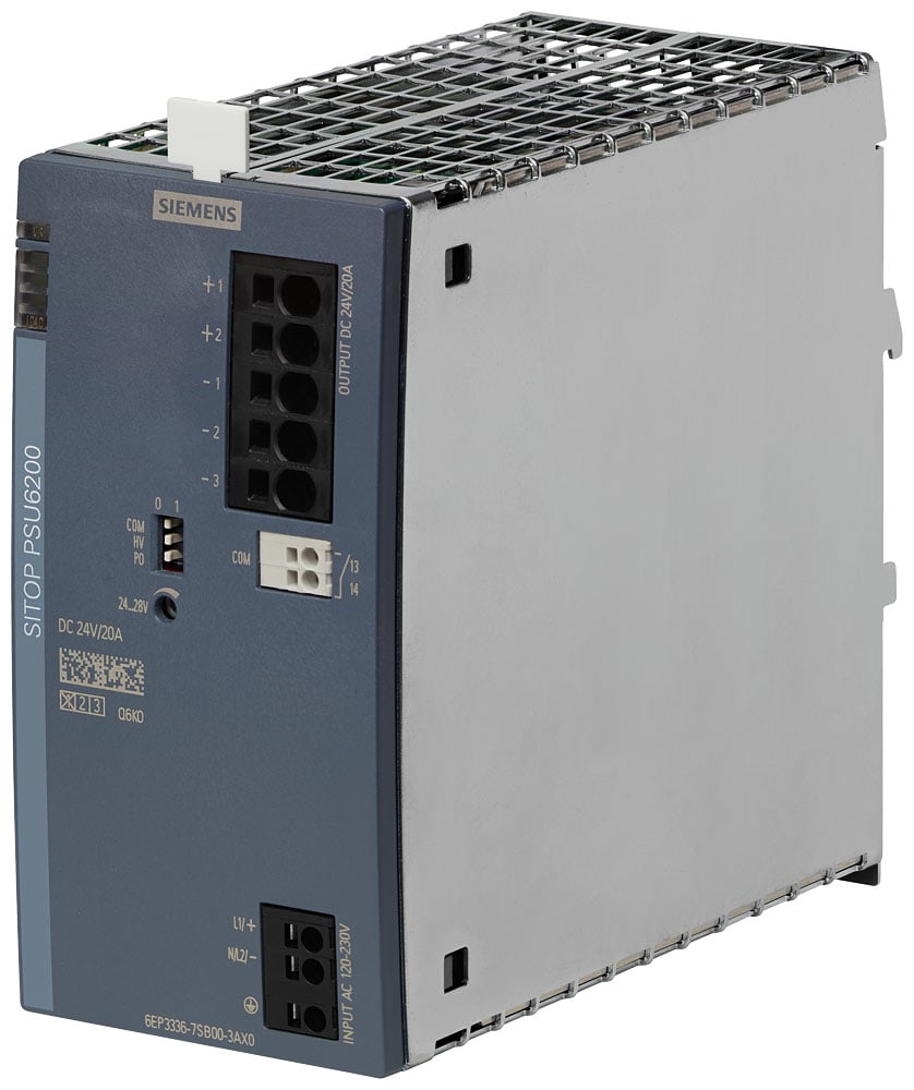 SIEMENS - SIE6EP33367SC003AX0 SITOP PSU6200/1AC/24VDC/20A/CO