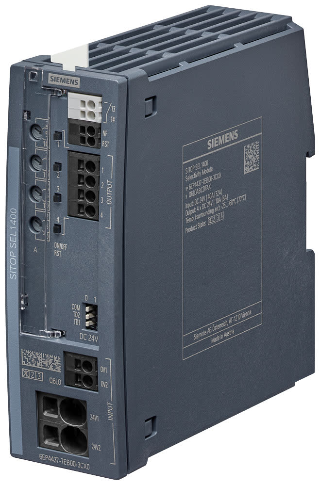 SIEMENS - SIE6EP44377EB003CX0 Modulo sel. SITOP SEL1400,DC24V/4x 2 ... 10A cont. segnal. cum. o monitor diag.