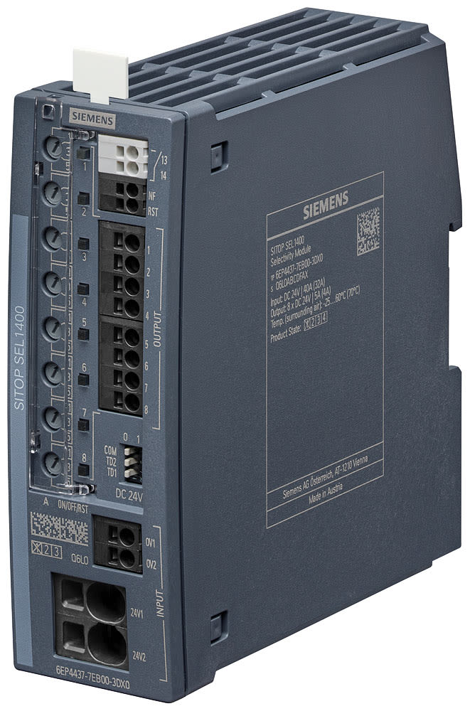 SIEMENS - SIE6EP44377EB003DX0 Modulo selet. SITOP SEL1400,DC24V/8x 1 ... 5A cont. segnal. cum. o monitor diag.