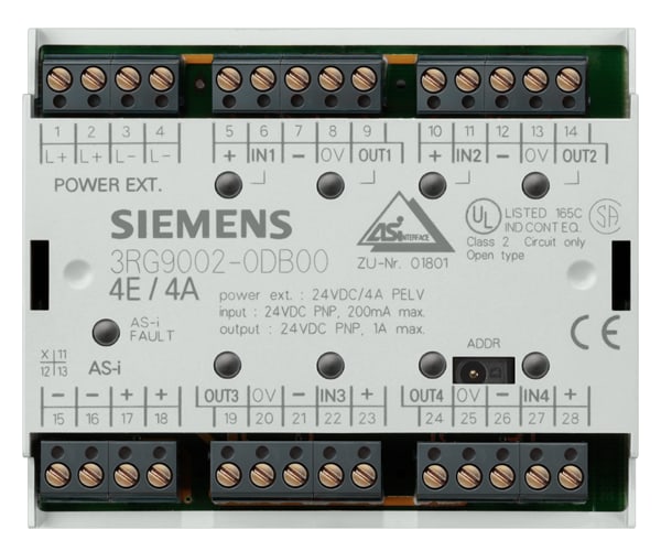 SIEMENS SIE3RG90040DB00 AS-I MOD 4I-4UEL 200MA-1A COMB IP20