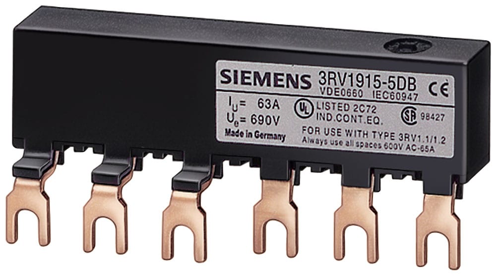 SIEMENS - SIE3RV19155DB Elemento di connessione per sbarre collettrici trifase con interdistanza modulare di 45 mm