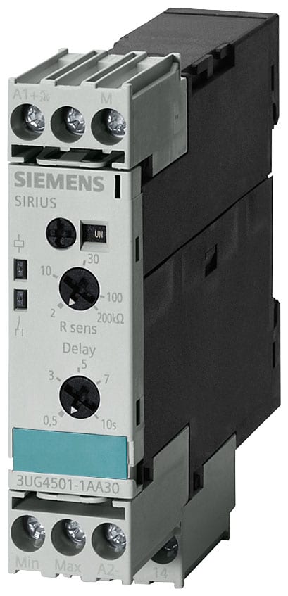 SIEMENS - SIE3UG45011AA30 Relè di controllo analogico, controllo di resistenza da 2 a 200 kOhm