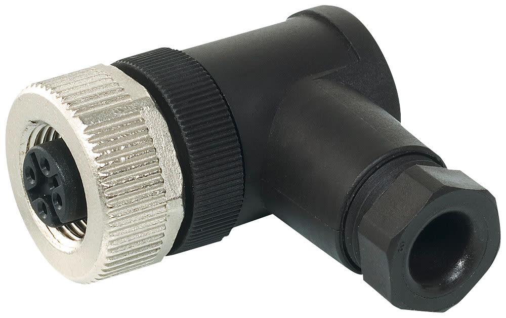 SIEMENS - SIE3RK19024CA004AA0 Presa M12, angolata, 4 poli, morsetti a vite, max. 0,75 mm², A-coded, max. 4 A