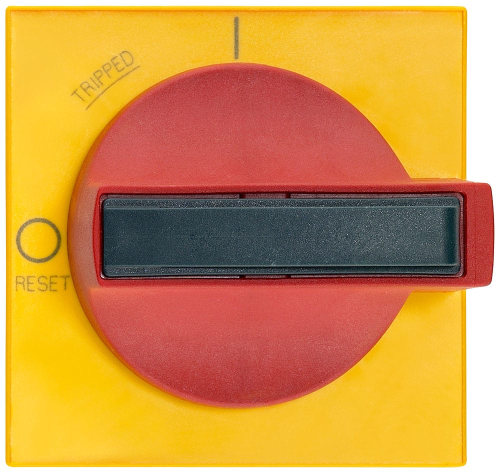 SIEMENS - SIE8UC72203BB Operatore colore rosso, mostrina frontale colore giallo, comando porta 8UC7, parte di ricambio per 8UC7222-3BB20