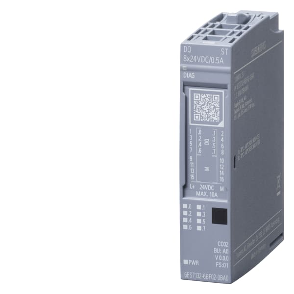 SIEMENS SIE6ES71326BF010BA0 ET 200SP, DQ 8X 24V DC/0,5A ST, PU 1