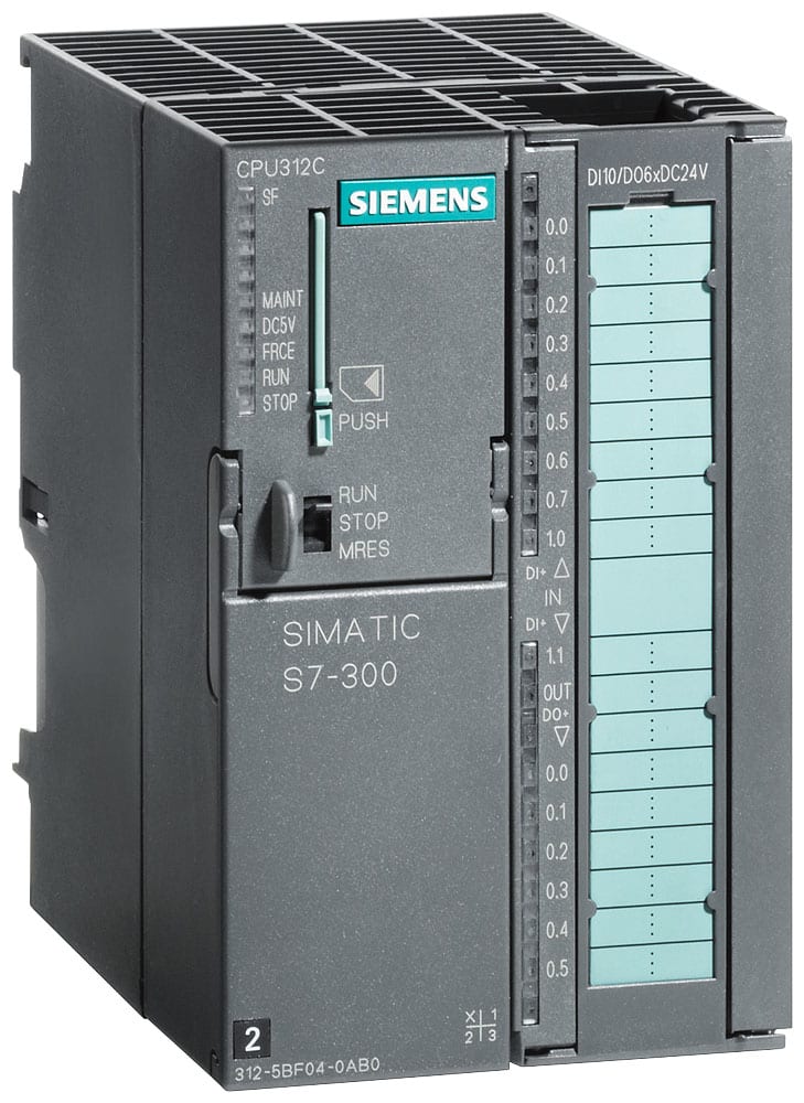 SIEMENS - SIE6ES73125BF040AB0 SIMATIC S7-300 CPU 312C 10DI / 6DQ, 64 KB