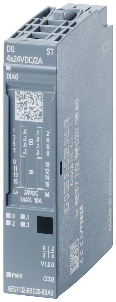 SIEMENS SIE6ES71326BD200BA0 ET 200SP, DQ 4X24VDC/2A ST