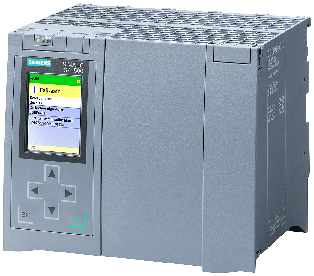 SIEMENS SIE6ES75173FP010AB0 CPU 1517F-3 PN/DP, 3MB PROG., 8MB DATA