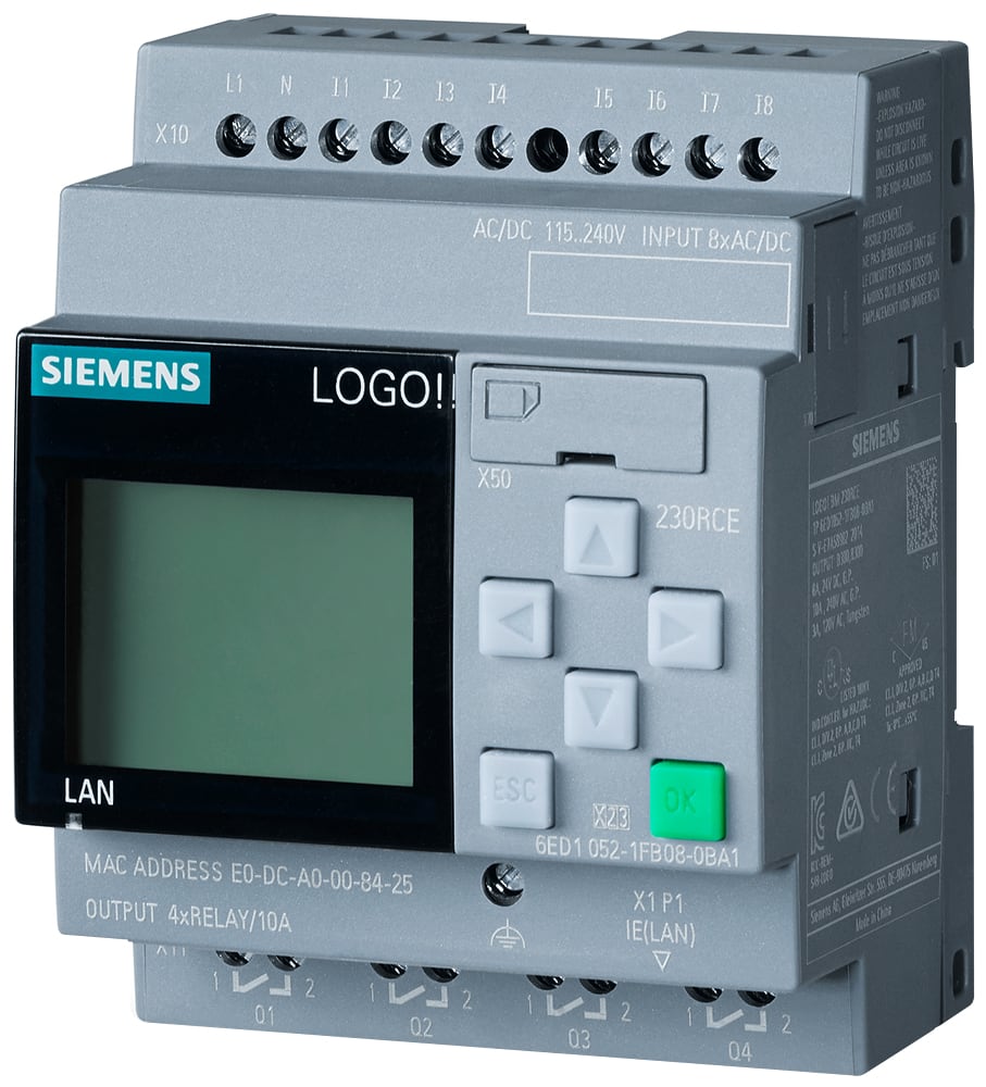 SIEMENS - SIE6ED10521FB080BA1 LOGO!230RCE, 8DI/4DO, 400 BLOCCHI
