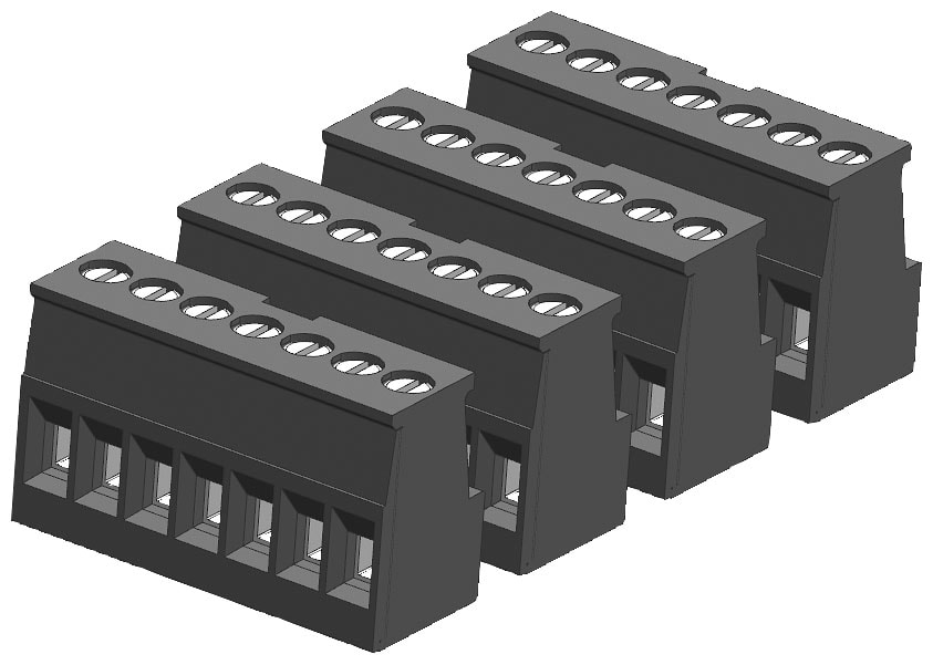 SIEMENS SIE6ES72922AG300XA0 CONNECTOR BLOCK, 7 POLES, TIN (4/PK)