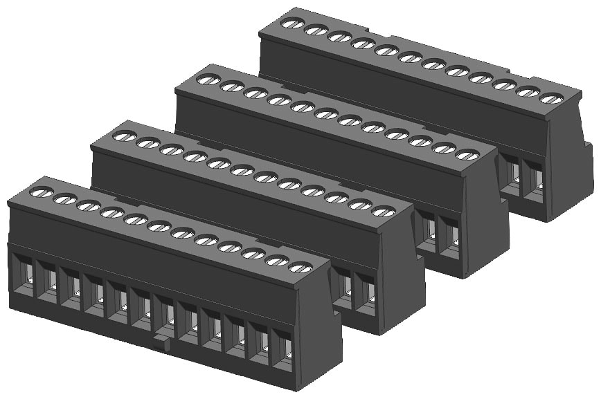 SIEMENS - SIE6ES72922AM300XA0 CONNECTOR BLOCK, 12 POLES, TIN (4/PK)
